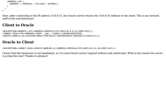 Databases: Oracle 10 RAC VIP returns non-VIP address for client смотреть онлайн