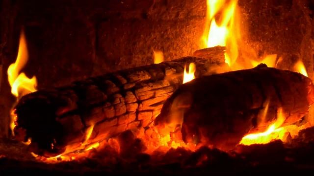 ? 4K Fireplace (3 HOURS) Cozy Fireplace Sound For The Room. Relaxing Fireplace With Burning Logs