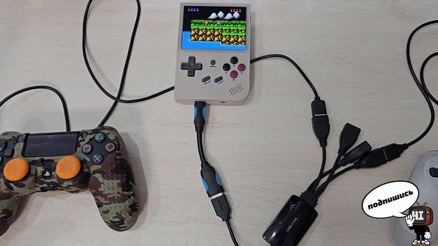 ANBERNIC RG35XX подключнние беспроводного и проводных геймпадов смотреть онлайн