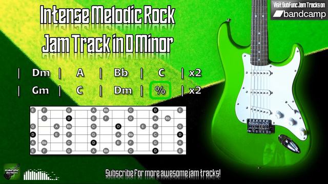 Intense Melodic Rock Jam Track In D Minor 🎸 Guitar Backing Track