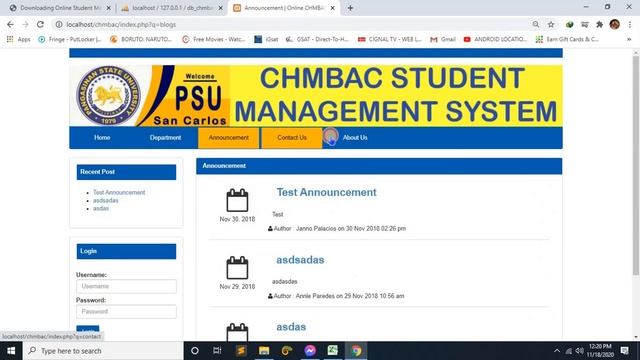 Online Student Management System Using PHP/MySQLi with Full Source Code | Free to Download (2020) смотреть онлайн
