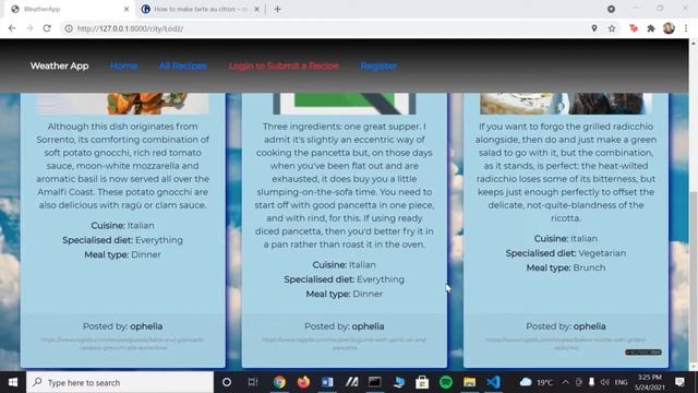 CS50W Final Project: Weather App смотреть онлайн