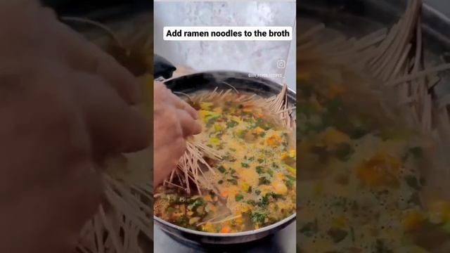 Veg Kimchi Noodles Soup