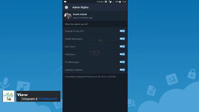 TELEGRAM X - View Admin Rights [Challegram -Android] смотреть онлайн
