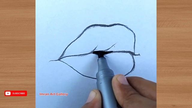 How to draw Lips with red lipstick | easy step by step girl Lips drawing | Lips drawing asan tarika смотреть онлайн
