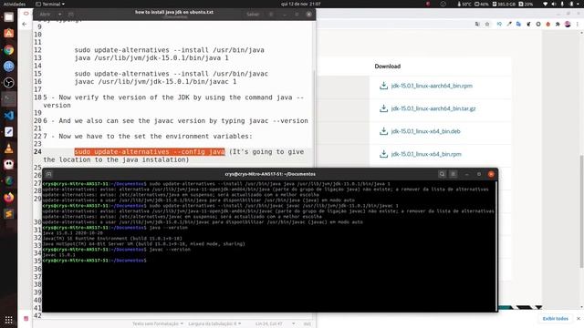 Como instalar o JDK 15.0.1 no Linux Ubuntu Fácil em Poucos Passos (Tutorial Linux) смотреть онлайн