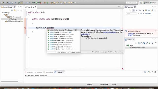 JAVA SE 8. Odcinek 2. Nasz pierwszy program. Uczymysiekodowac.pl смотреть онлайн