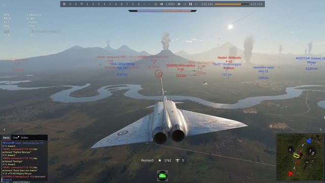 War Thunder: Mirage 4000 4 kills смотреть онлайн