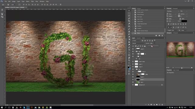 Green Text on a Wall + FREE Psd - Photoshop Tutorial смотреть онлайн