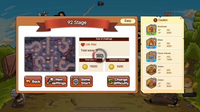 Vượt Stage 91 - 92 thử thách vượt 6 Stage 1 ngày | Gold Tower Defence | Snow смотреть онлайн
