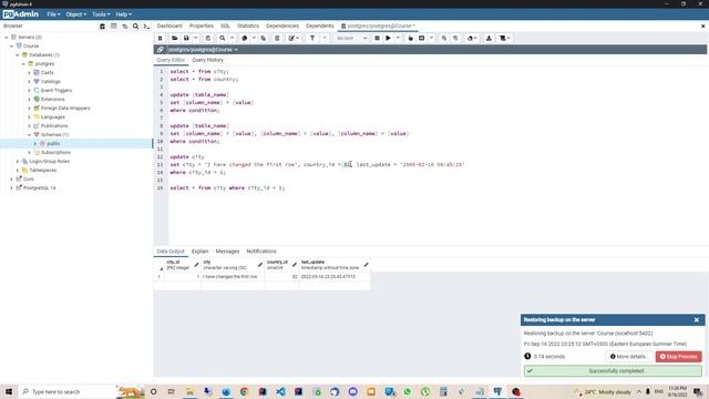 POSTGRESQL Tutorial for beginners - UPDATE MULTIPLE COLUMNS + EXISTING VALUE смотреть онлайн