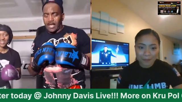 Johnny Davis Live!!! with Kru Pol Learn Muay Thai Elbows and Knees vs American Style смотреть онлайн