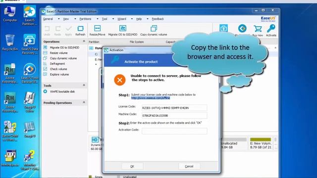 Offline Activation of EaseUS Partition Master Version 10.x and 11.x смотреть онлайн