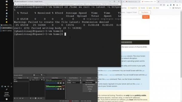 [SOLVED] Warning Failed to create the file latest Permission denied on SSH Google Cloud Platform