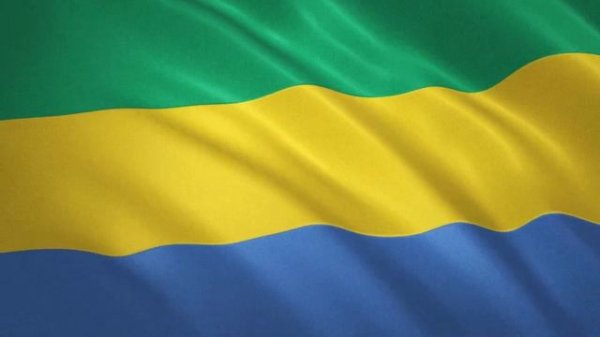 Развевающийся флаг Габона / Waving Flag of Gabon