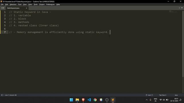 Static keyword Implementation in Java | Module 7.1 | Practice code | Core Java Practice Session смотреть онлайн