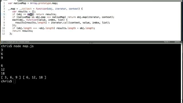 Underscore : map смотреть онлайн