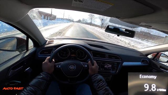 2019 Volkswagen Tiguan 2.0 TSI 184 hp - POV Test Drive Fuel Economy 4K смотреть онлайн