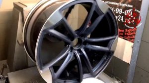 Алмазная проточка дисков. Нанесение спец. лака. R21 RSquattro Audi A7 | Ремонт дисков 24