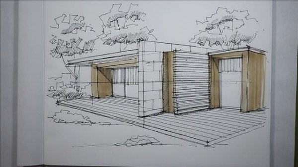 architecture sketching house 20
