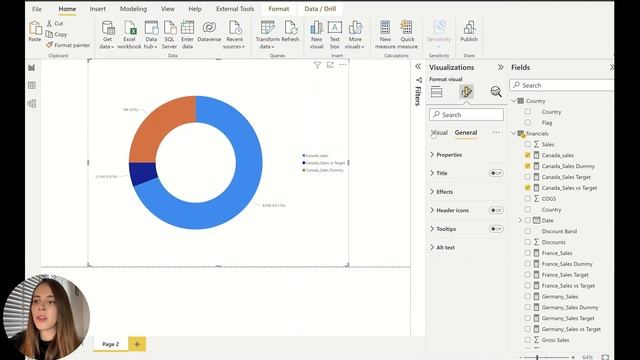How I built this AWESOME donut chart without using custom visuals (Power BI) смотреть онлайн