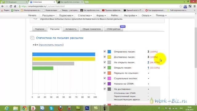 Как отправить письмо подписчикам которые не открыли.Smartresponder. смотреть онлайн