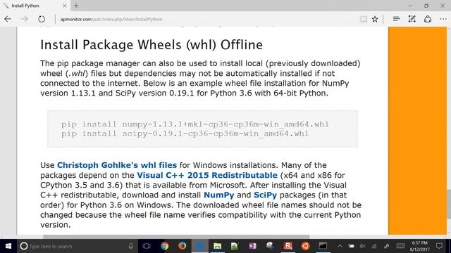 Install Python with Matplotlib, Numpy+MKL, and SciPy смотреть онлайн