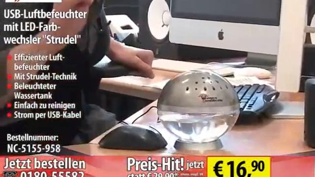 newgen medicals USB-Luftbefeuchter mit LED-Farbwechsler"Strudel" смотреть онлайн