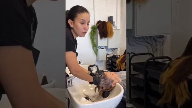 Видеоурок для колористов. Работа по методу пенных бань смотреть онлайн