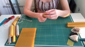 Свечи из вощины с сухоцветами и аромамаслами