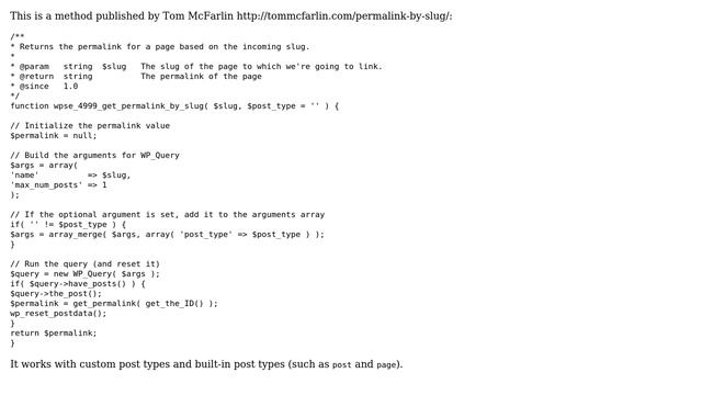 Wordpress: Is it possible to get a page link from its slug? (6 Solutions!!) смотреть онлайн