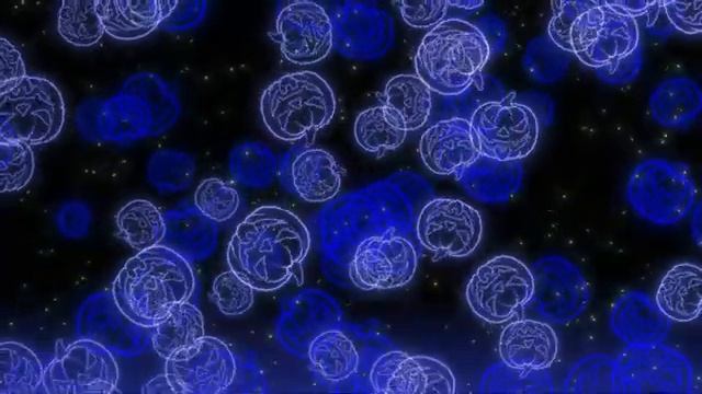 【With BGM】?Motion graphics background with Blue Purple neon Halloween pumpkin? смотреть онлайн