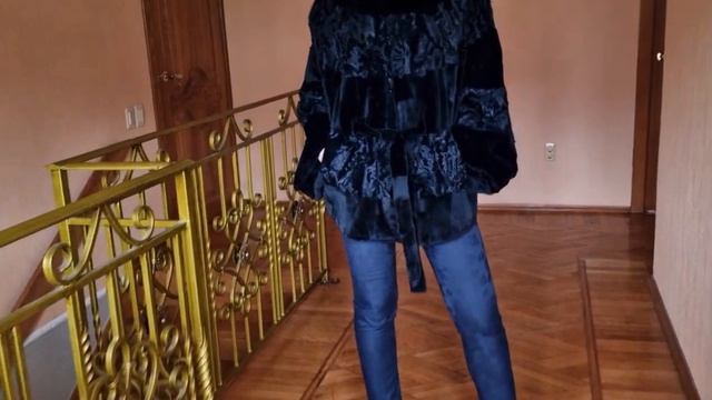 Шуба пончо норка с каракульчей/ Swakara Греция смотреть онлайн