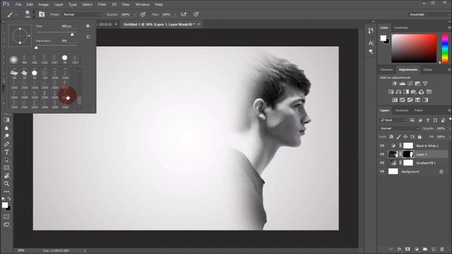 Dispersion smoke effect - Photoshop tutorial смотреть онлайн
