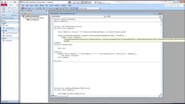 Import an Excel worksheet into Access: TransferSpreadsheet Method смотреть онлайн