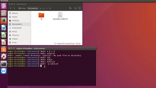 Linux команда mkdir и команды создания файлов. смотреть онлайн