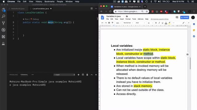 Java Tutorial For Beginners 9 - Types of Variables in java Step by Step understand смотреть онлайн