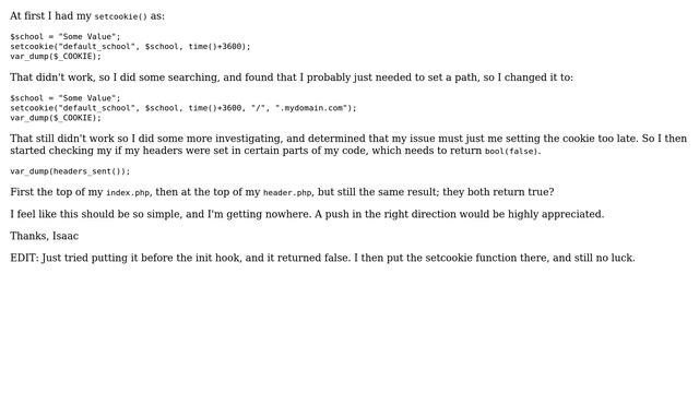Wordpress: Issues with set cookie смотреть онлайн