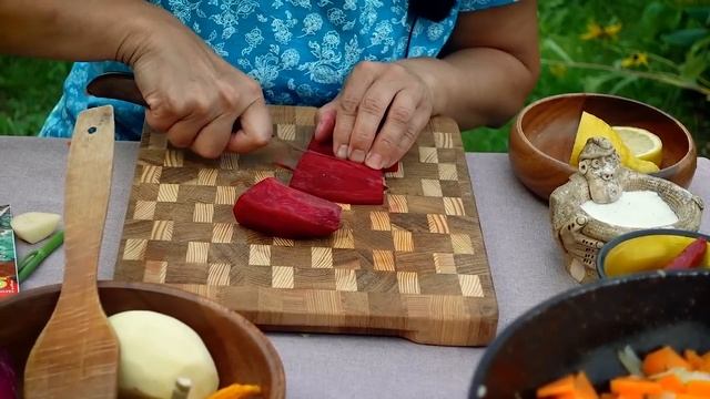 С грядки на стол - вкусный борщ без мяса смотреть онлайн