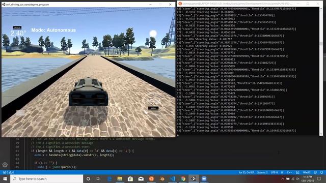 Virtual Racetrack Driving with a PID Controller смотреть онлайн