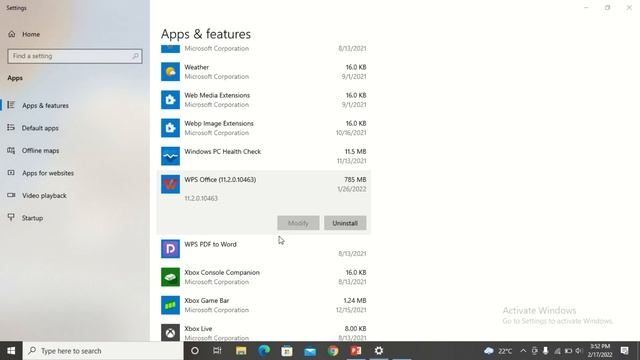 How To Uninstall WPS Office In Windows 10