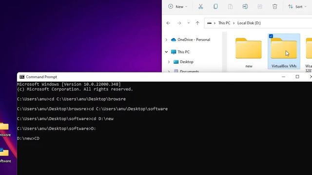 Windows 11 - Command Prompt Change Directories or Folders To Another Drive смотреть онлайн
