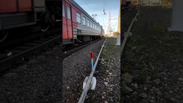 Прохождение стрелки 🛤️🚂#электричка смотреть онлайн