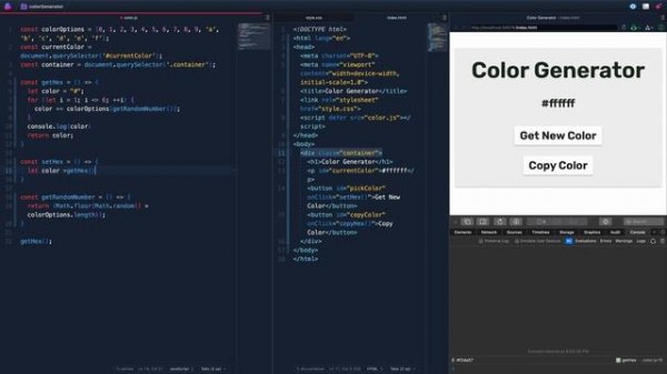 Random Color Generator (Vanilla Javascript Project)