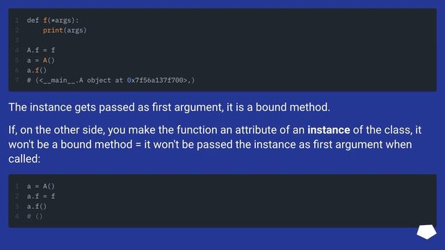 Why is binding a class instance method different from binding a class method? смотреть онлайн
