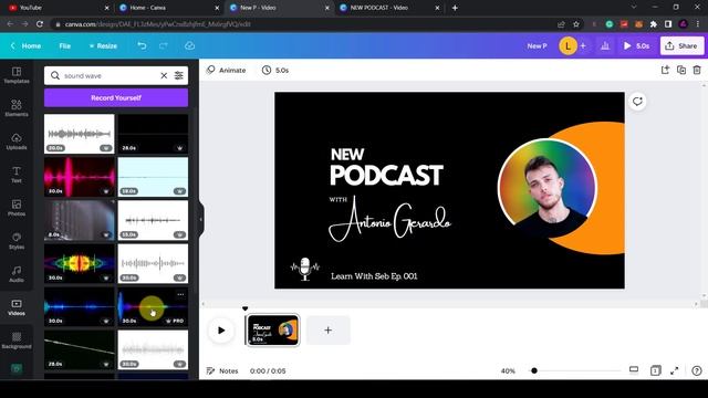 How To Make A Podcast Visualiser in Canva (Podcast Audiogram Sound Wave Tutorial) смотреть онлайн
