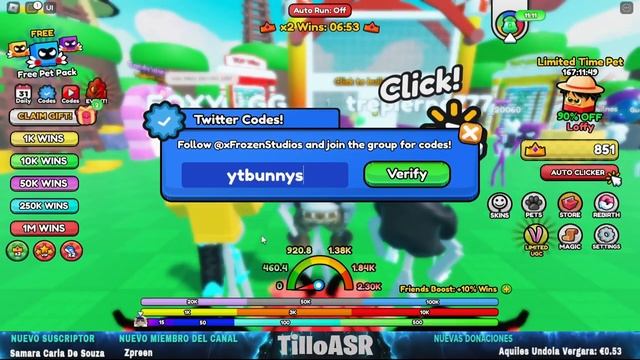 TODOS los CÓDIGOS de ? BILLY RACE REVENGE ? activos / ROBLOX 2023 / Venganza de Billy / TilloASR смотреть онлайн
