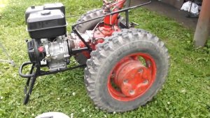 Самодельная подножка полуавтомат к мотоблоку МТЗ 05.