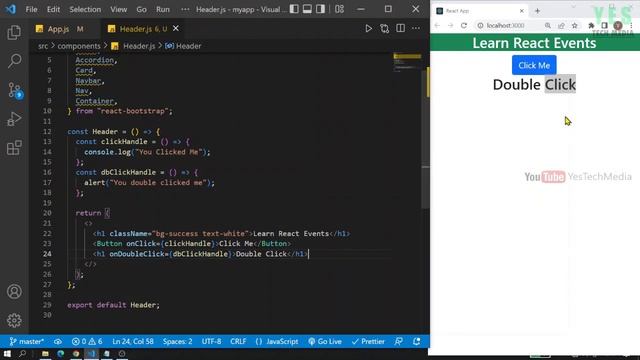 Events | React JS Malayalam Tutorial | Part-6 смотреть онлайн
