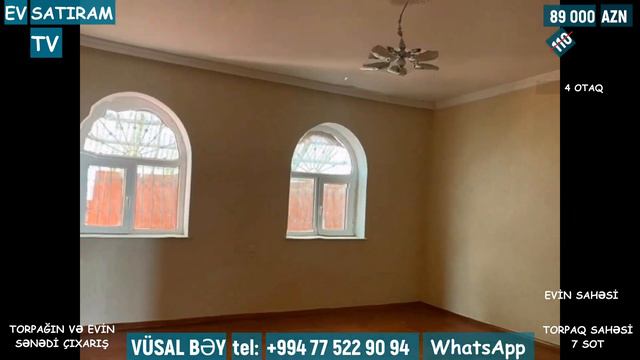 89 000 MANATA 7 SOTDA KUPÇALI BAĞ EVİ SATILIR NOVXANI-SARAY TƏRƏFDƏ /Недвижимость/ EV SATIRAM TV смотреть онлайн